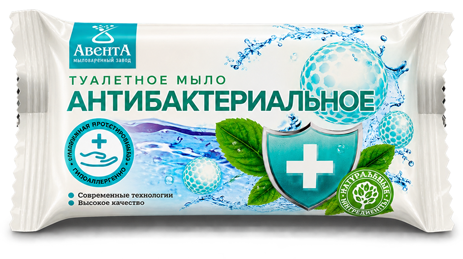Мыло туалетное "Антибактериальное" 90 г.