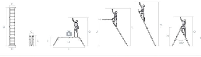 Стремянка складная 4*3м