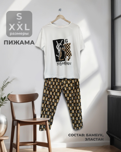 Пижама женская  с бриджами М-L-XL