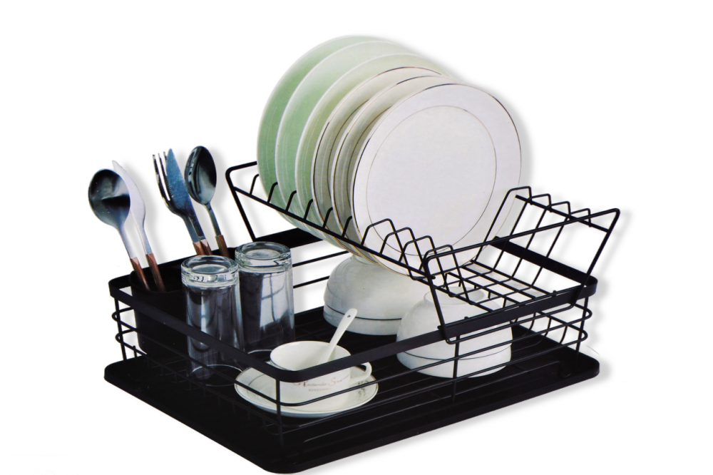 Подставка для сушки посуды (черная)